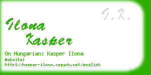 ilona kasper business card